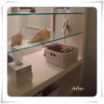 private residence renovation - hall bath built in